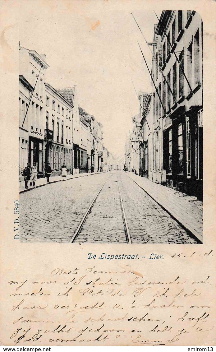 Lier De Lispestraat Voie De Tram 1901 - Lier