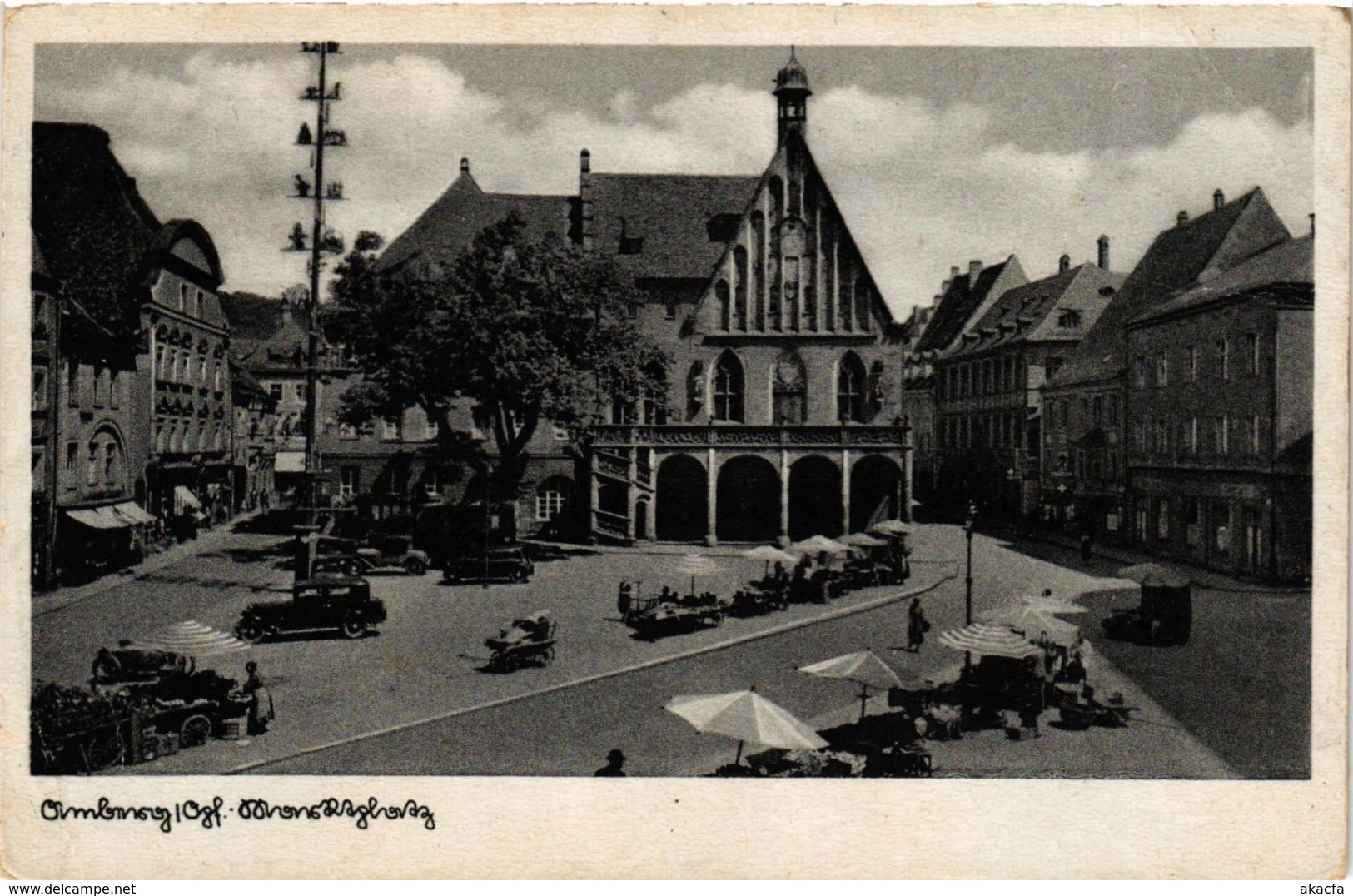 CPA AK Amberg - Marktplatz - Square Scene GERMANY (962832) - Amberg