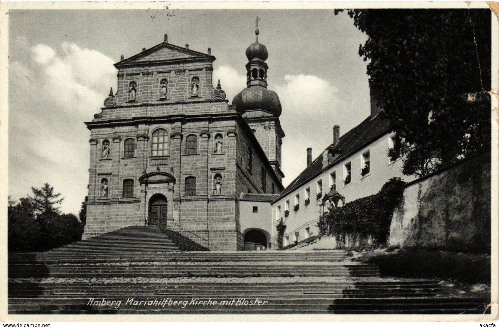 CPA AK Amberg - Mariahilfberg Kirche Mit Kloster GERMANY (962835) - Amberg