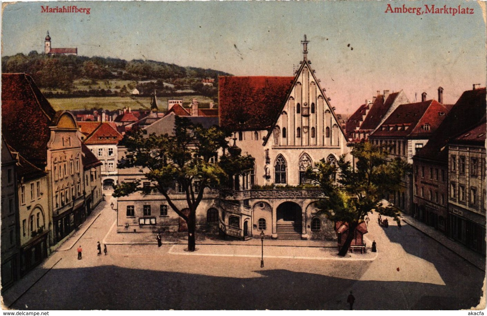 CPA AK Amberg - Marktplatz - Mariahilfberg GERMANY (962845) - Amberg