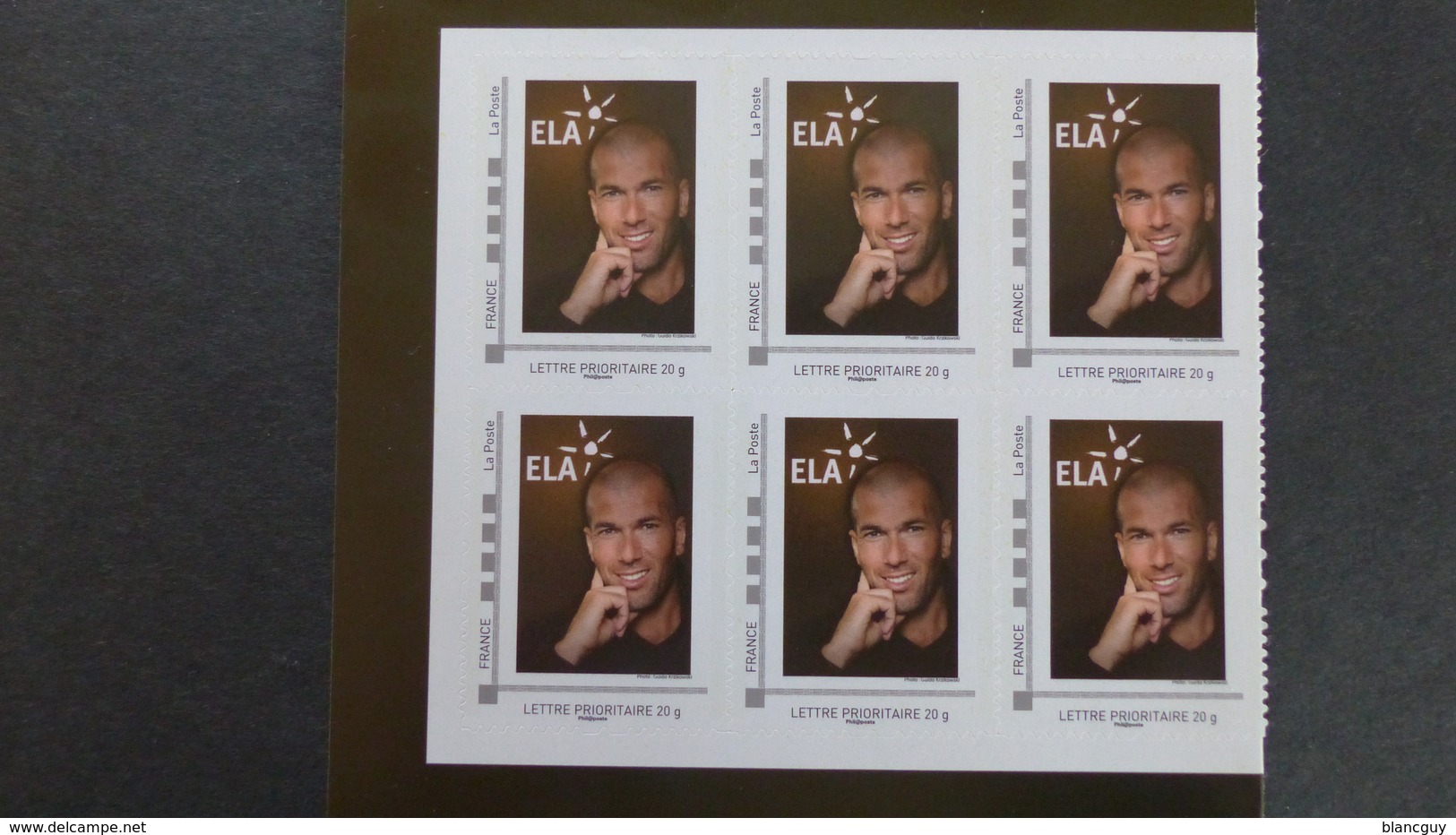 Collector ELA - Bloc De Six Timbres En Neuf De Zinédine Zidane Pour Lettre Prioritaire 20 Gr - Collectors