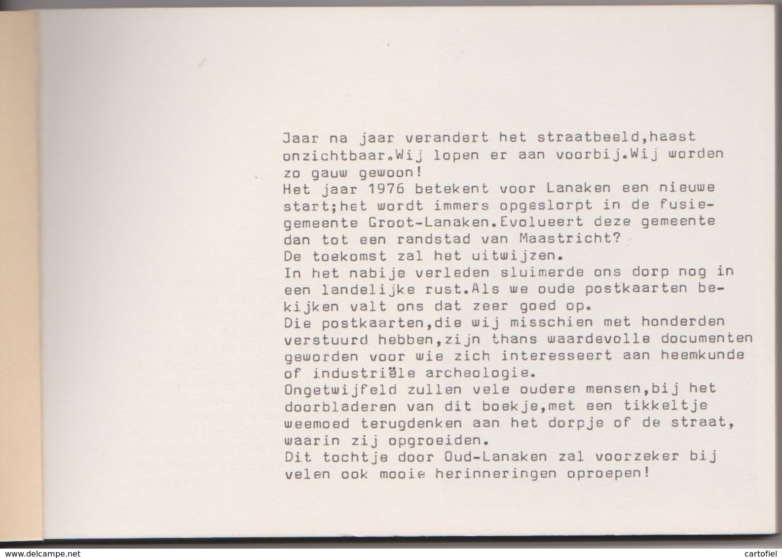 LANAKEN-GROETEN UIT-BOEK MET AFBEELDINGEN VAN OUDE ZICHTKAARTEN-DOOR JEAN MAENEN-ZR GOEDE STAAT-UITGAVE 1982-ZIE 6 SCANS - Lanaken