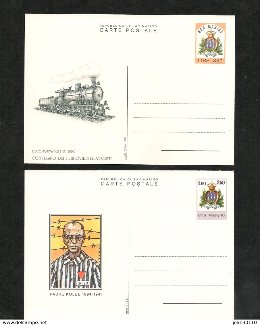 SAINT MARIN LOT DE 10 CARTES POSTALES** - Entiers Postaux