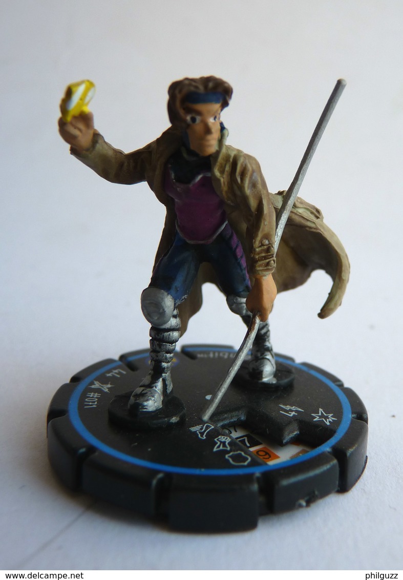 FIGURINE HEROCLIX MARVEL GAMBIT Rareté 3 Socle BLEU - Marvel Heroes