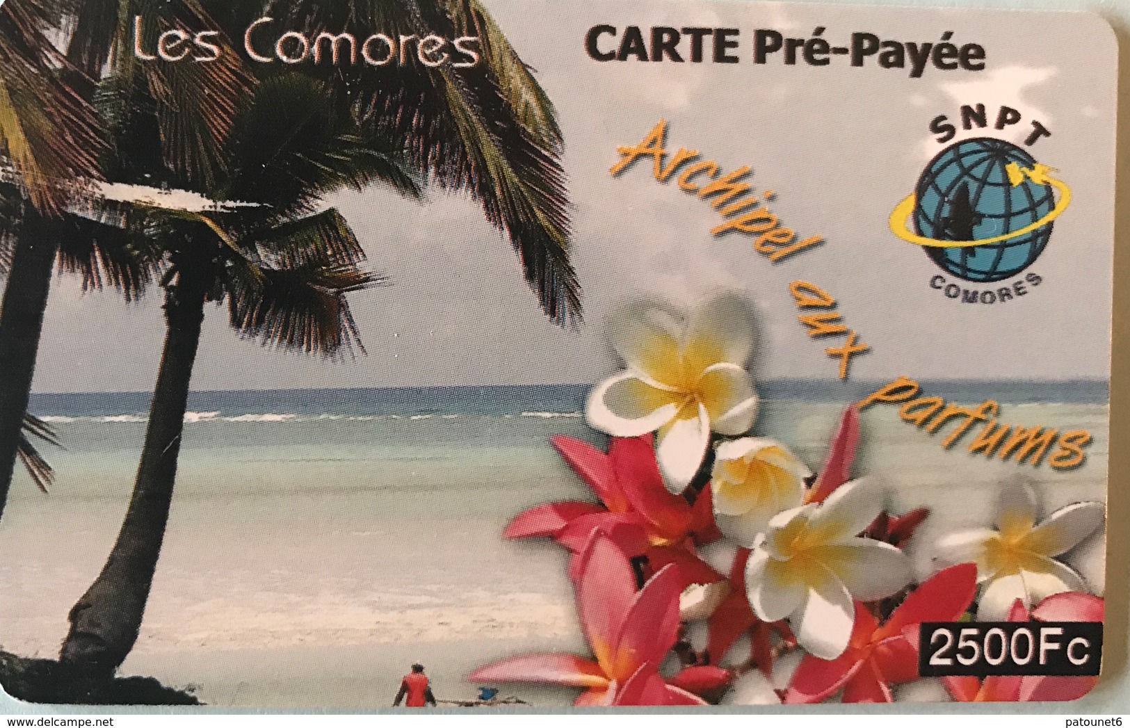 COMORES  - Prepaid  -  SNPT  - Archipel Au Parfum - 2.500 Fc - Comoros