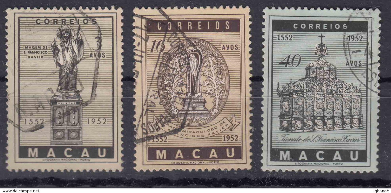 Portugal Macao Macau 1952 Mi#388-390 Used - Oblitérés