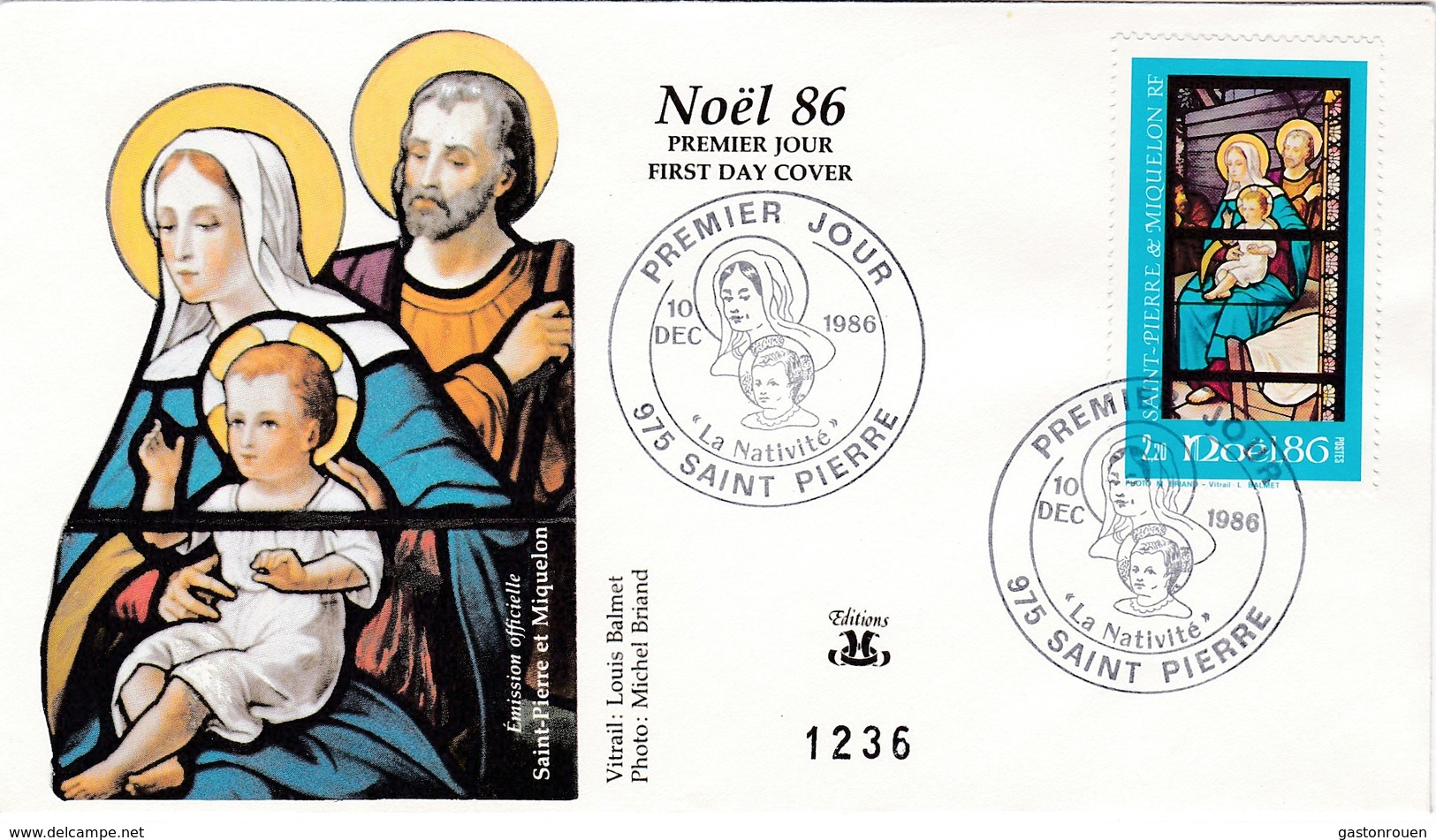 FDC PREMIER JOUR  Saint-Pierre Et Miquelon 1986 Nativité 474 - FDC