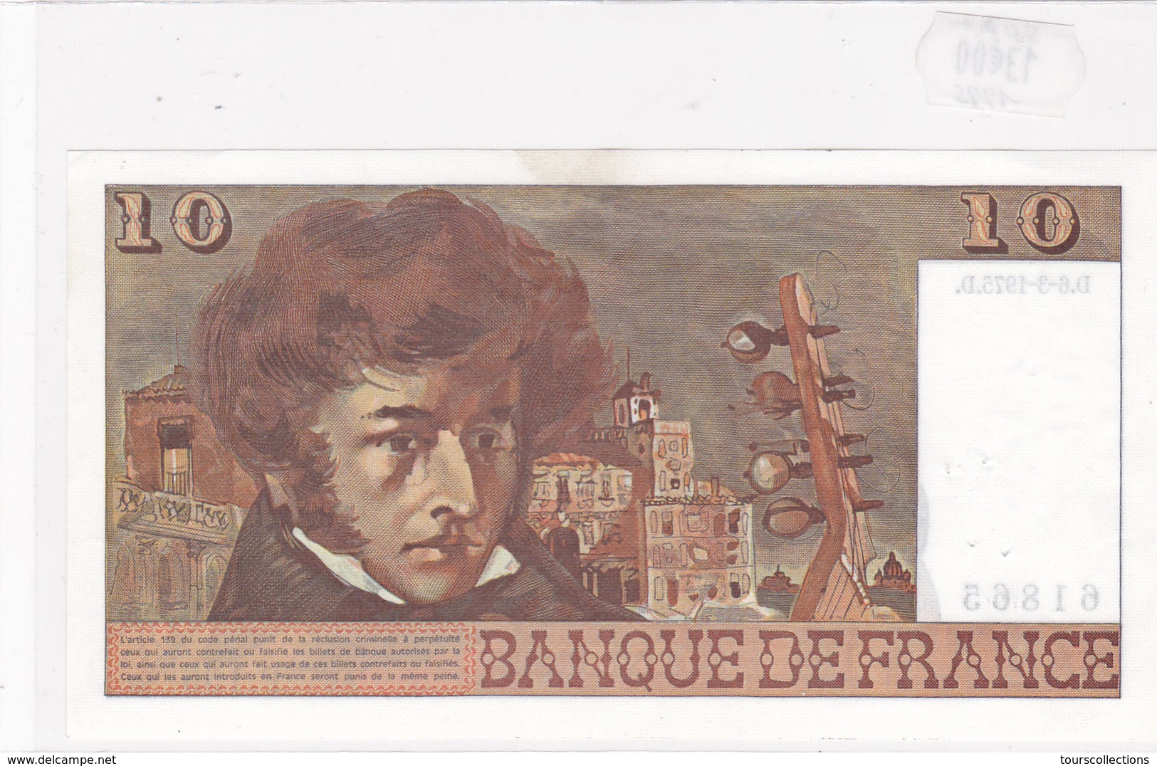 Billet En SUP + Du 10 Francs BERLIOZ Du 6 MARS 1975 - 61865 Alph F. 155 @ N° Fayette : 63.9 - 10 F 1972-1978 ''Berlioz''