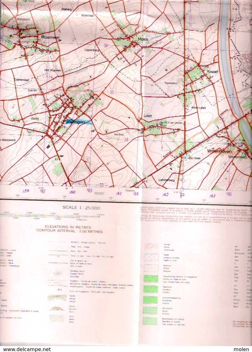 ©1988 BILZEN VELDWEZELT STAFKAART 34/1-2 LANAKEN HOESELT BEVERST GELLIK ROMERSHOVEN MUNSTERBILZEN EIGENBILZEN HEES S913