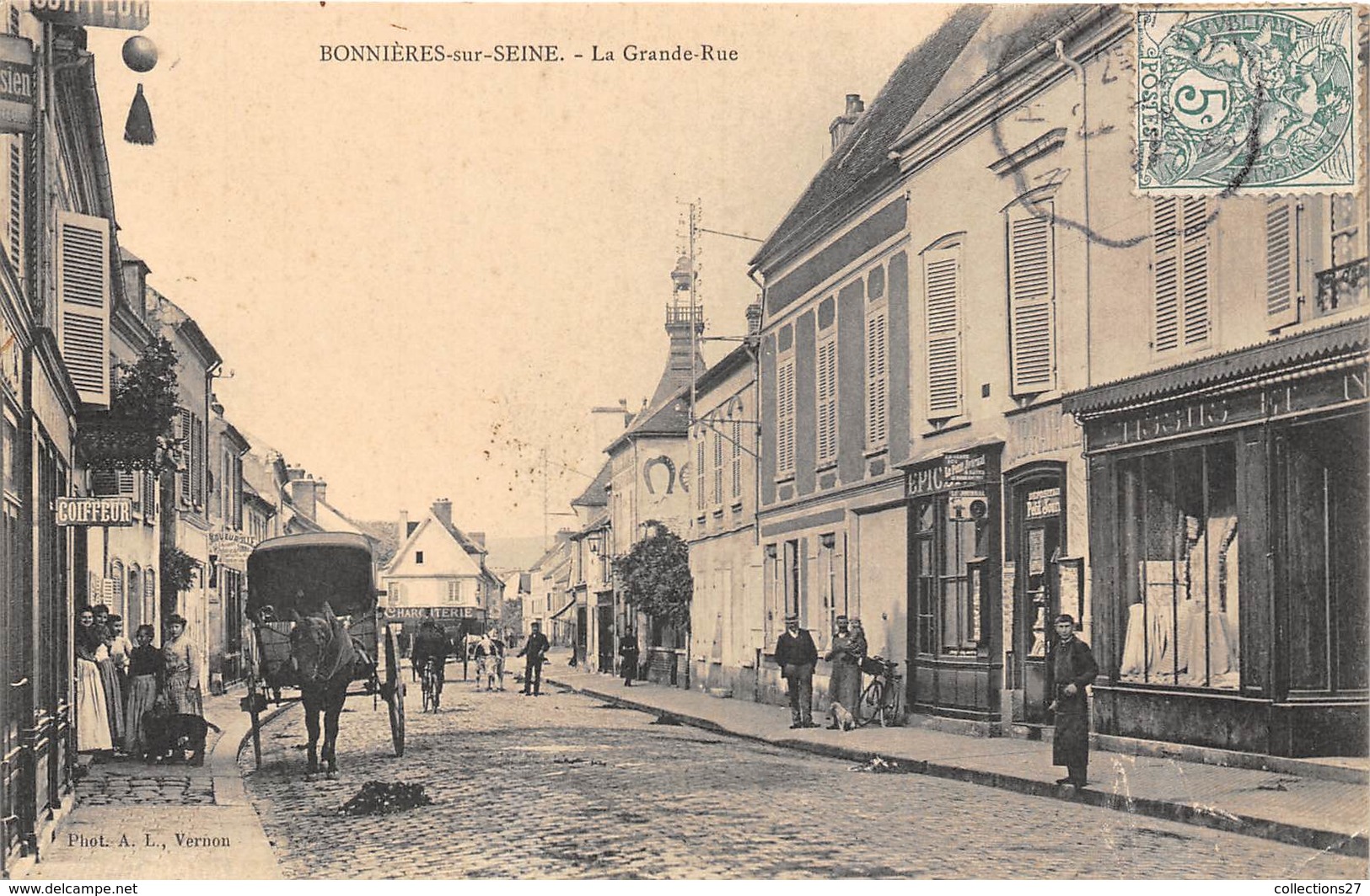 78-BONNIERES-SUR-SEINE- LA GRANDE RUE - Bonnieres Sur Seine