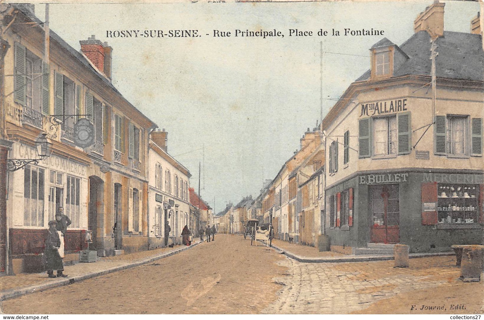 78-ROSNY-SUR-SEINE-RUE PRINCIPALE, PLACE DE LA FONTAINE - Rosny Sur Seine