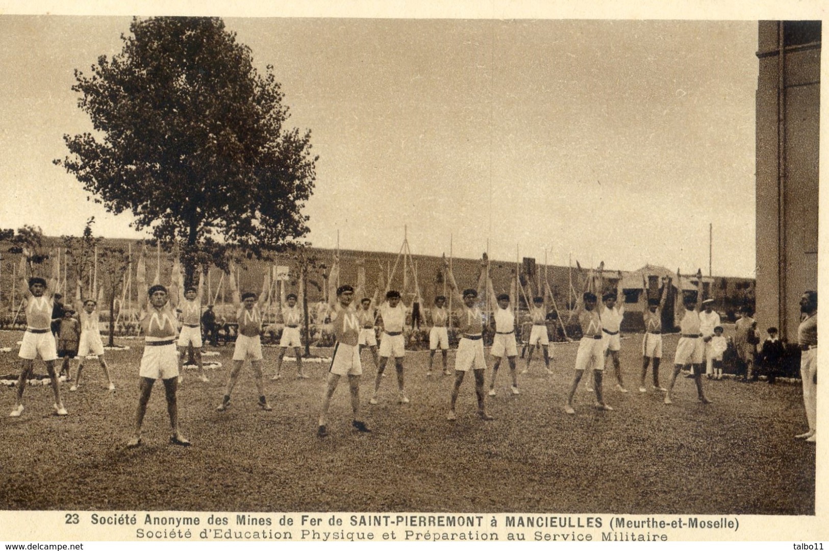 54 - Société Anonyme Des Mines De Fer De Saint Pierremont à Mancieulles - Education Physique Préparation Militaire - Vandoeuvre Les Nancy