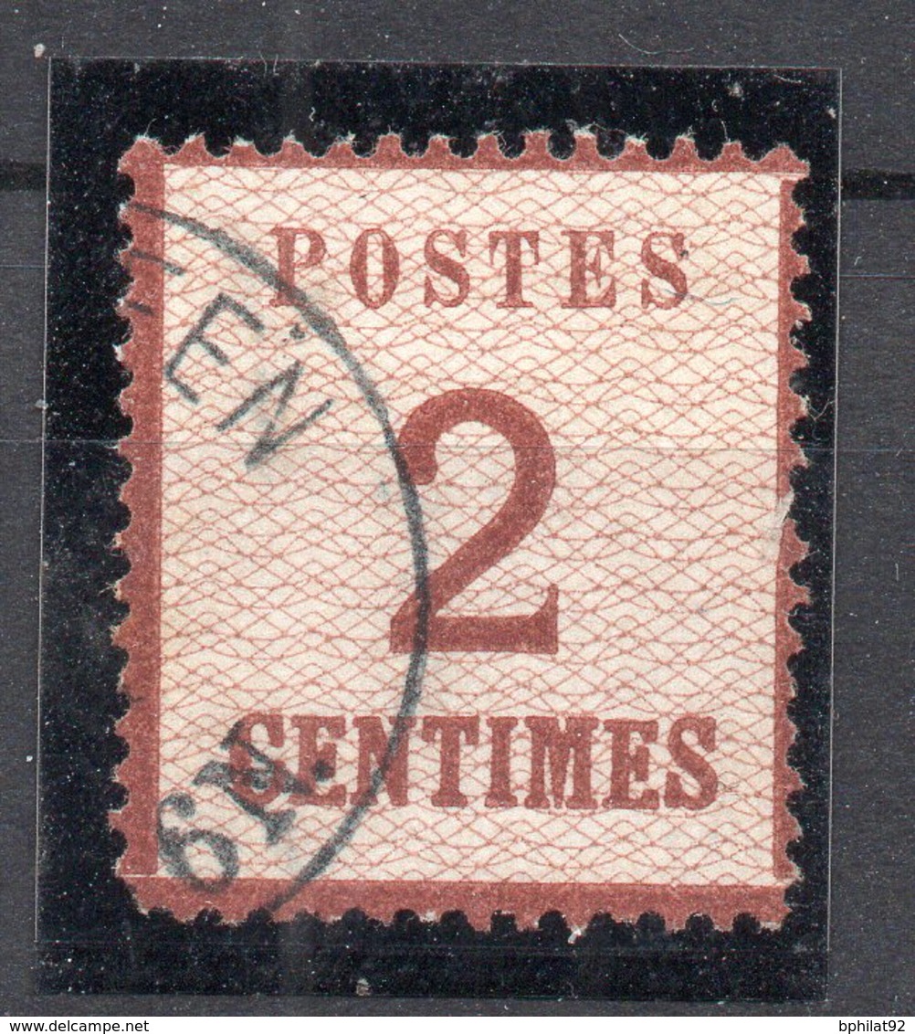 !!! ALSACE-LORRAINE : N°2 OBLITERE SUPERBE. SIGNE BRUN - Used Stamps