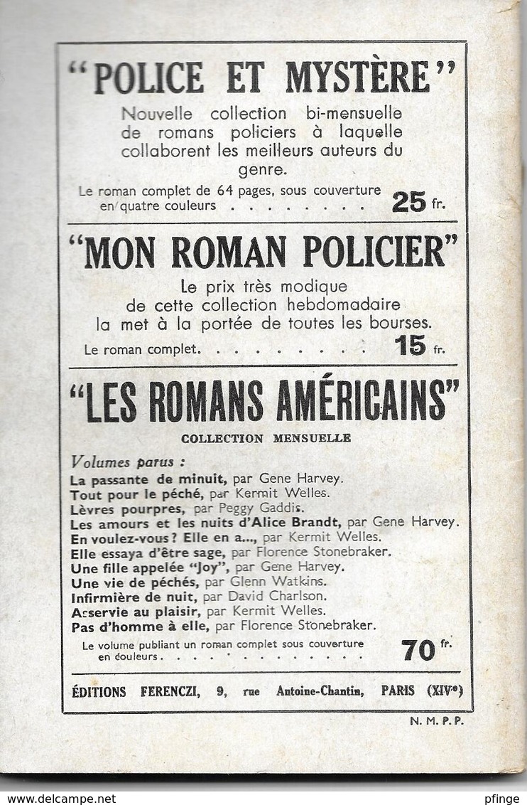 Les Morts Ne Parlent Pas ! Par René Poupon  - Le Verrou N°67 - Ferenczi - - (illustration : Sogny ) - Ferenczi