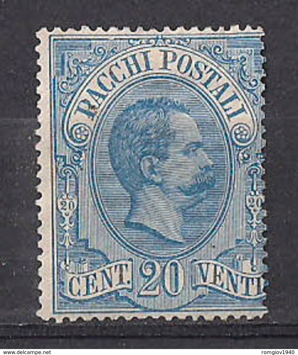 REGNO D'ITALIA 1884-86 PACCHI POSTALI EFFIGE DI RE UMBERTO I SASS. 2  MLH VF - Postpaketten