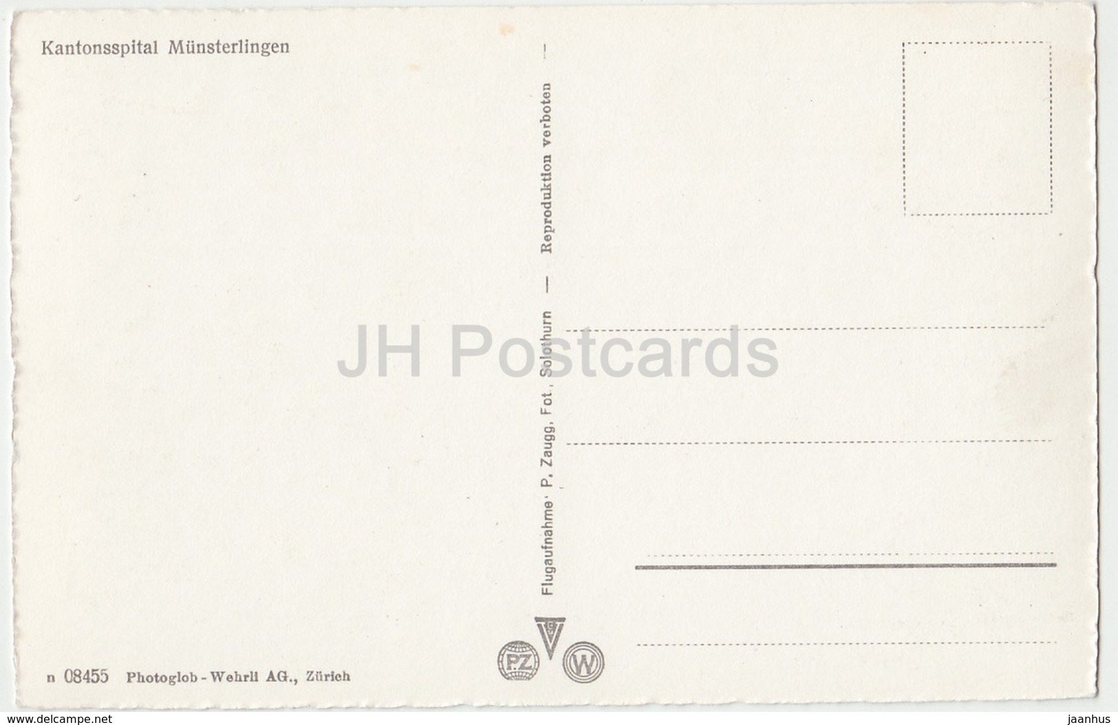 Kantonsspital Munsterlingen - 08455 - Switzerland - Old Postcard - Unused - Münsterlingen