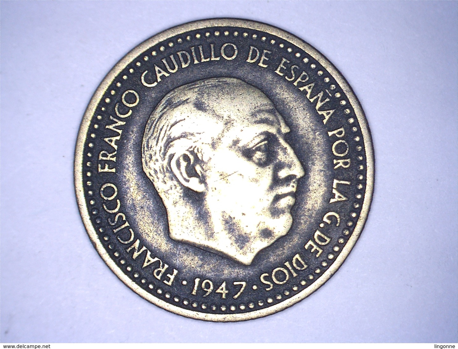 1947 - Espagne - Spain - UNA PESETA, ETOILE 49 - 1 Peseta