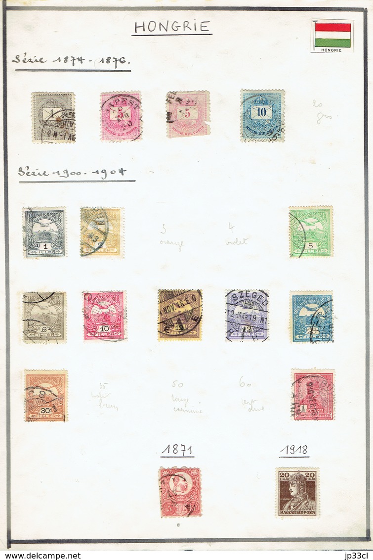 Small Collection Of +/- 230 Old Stamps (o) From Hungary (Hongrie) - Collections