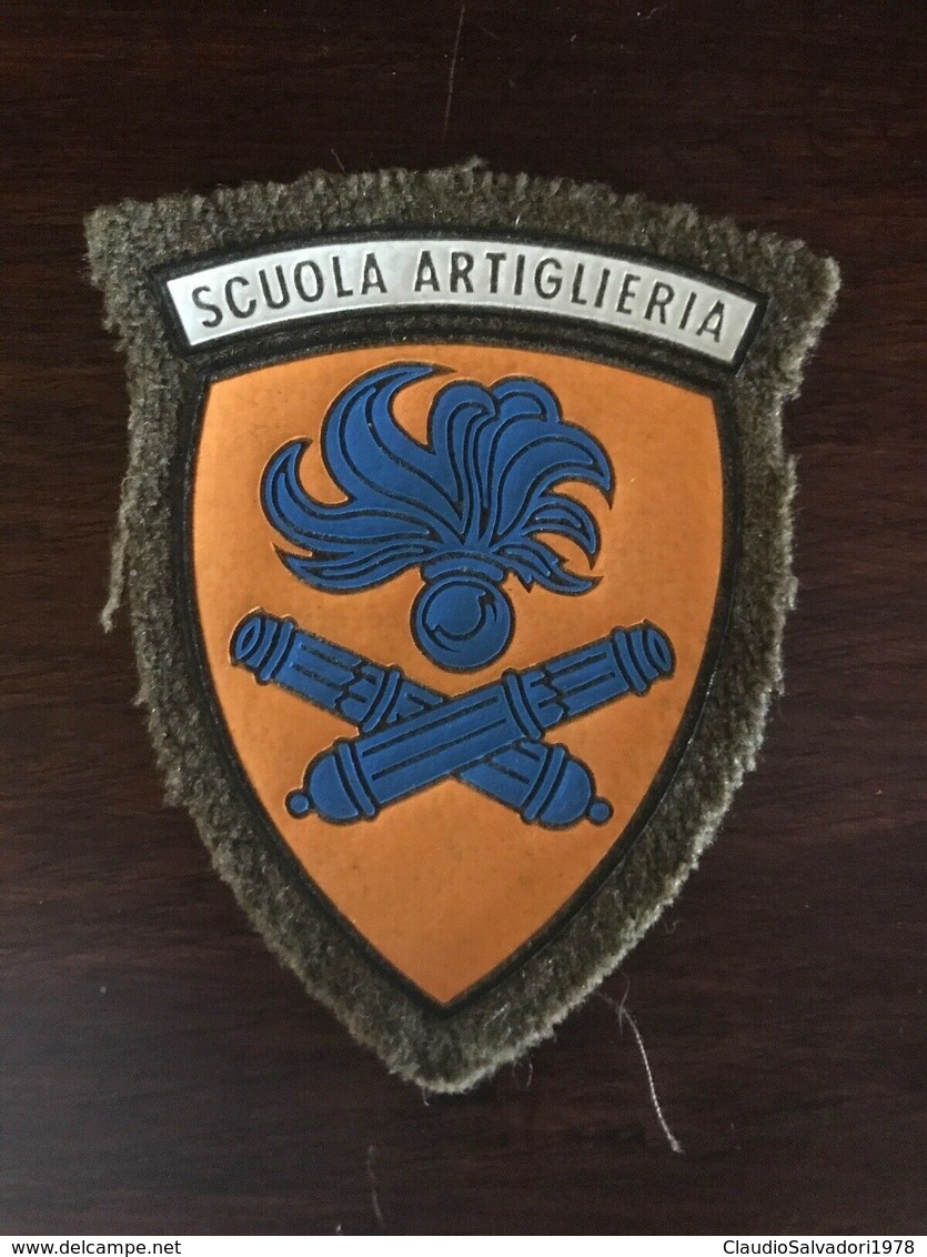 Patch Scuola Artiglieria PVC E Stoffa Canottiglia Vintage Esercito Italiano  Militare militaria