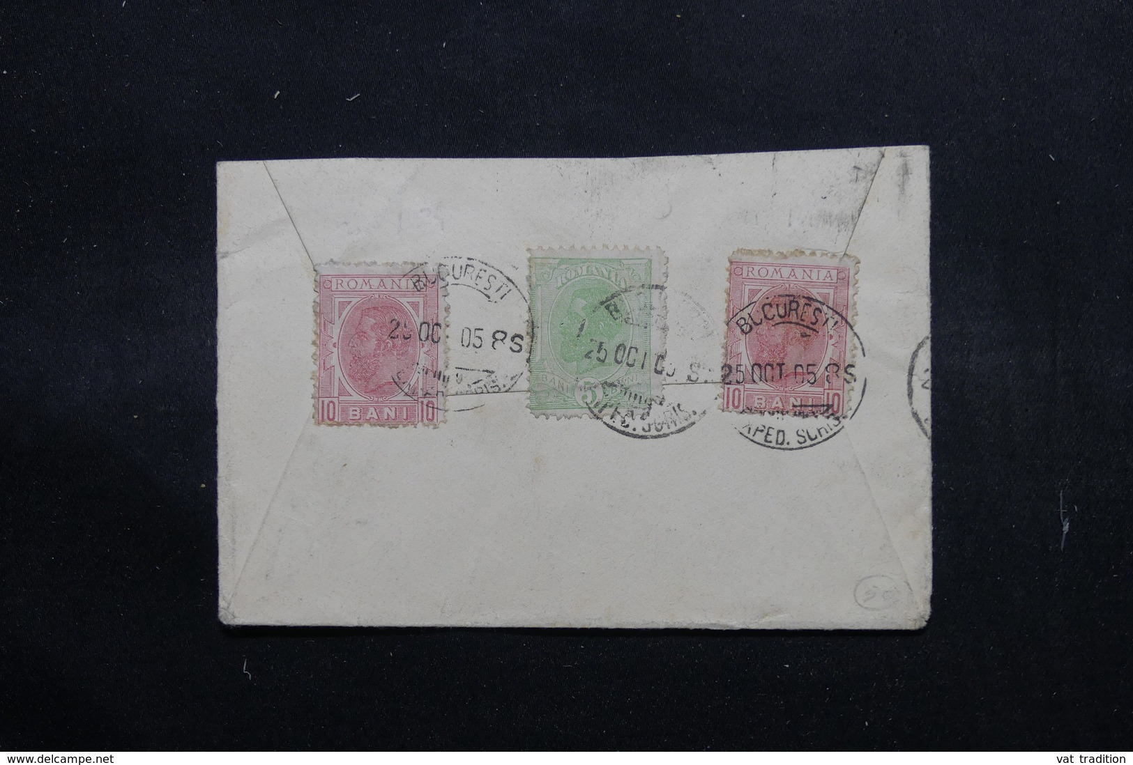 ROUMANIE - Enveloppe De Bucarest Pour La France En 1905, Affranchissement Plaisant Au Verso - L 55040 - Storia Postale