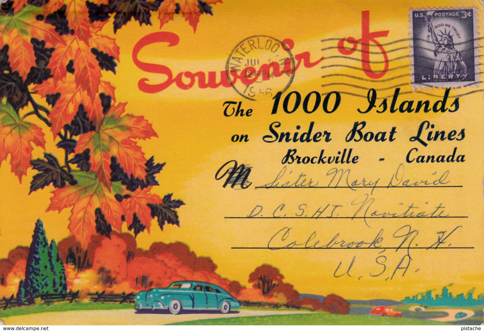 Vintage 1956 - Brockville Ontario - 1000 Islands - Souvenir Folder With 20 Views - Written - Stamp And Postmark - Brockville