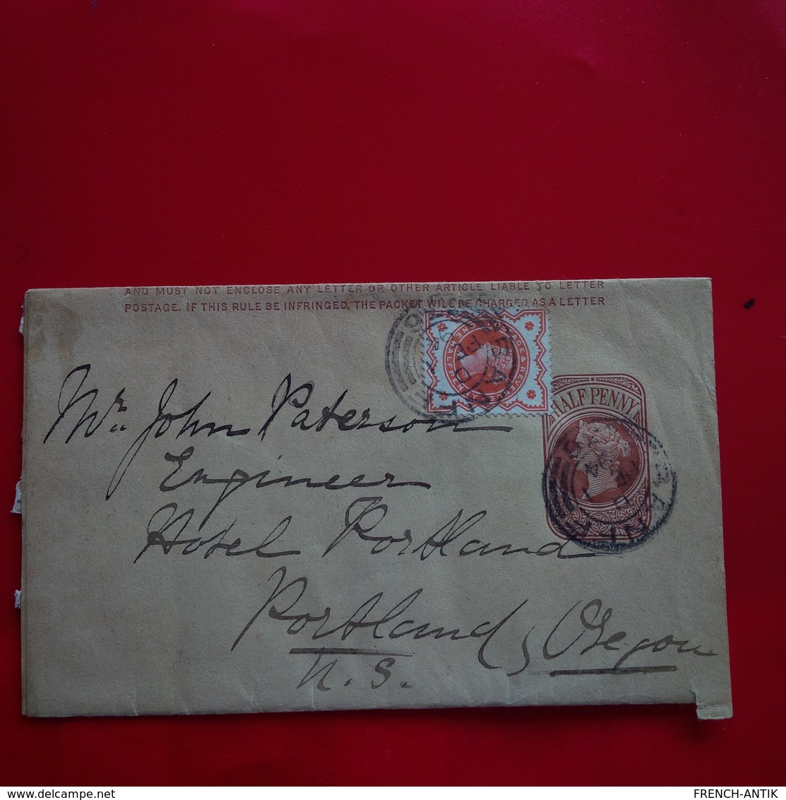 LETTRE HALF PENNY PORTLAND - Cartas & Documentos