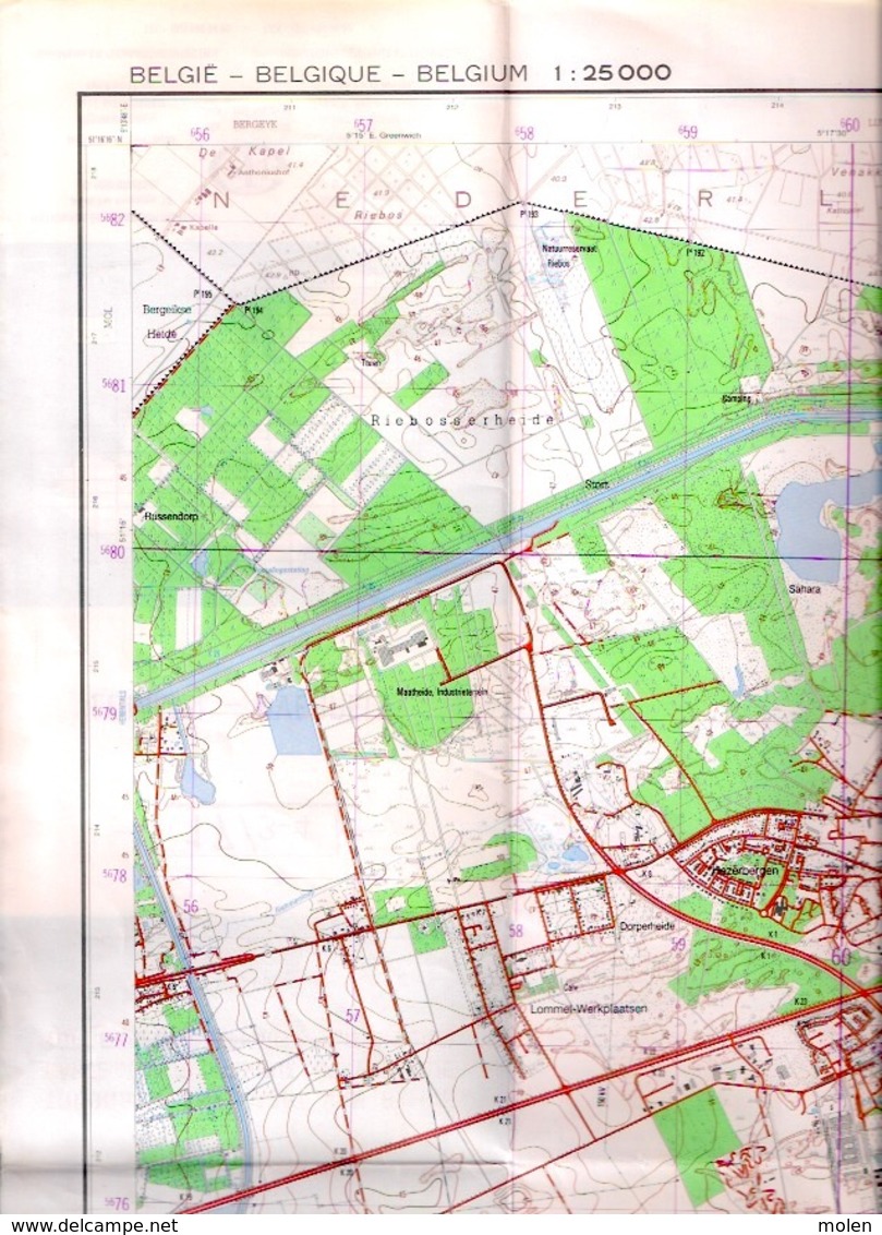 ©1986 LOMMEL OVERPELT STAFKAART 17/3-4 NEERPELT PELT VOSSEMEREN MAATHEIDE LINDEL HERENT BOSEIND S933 - Lommel