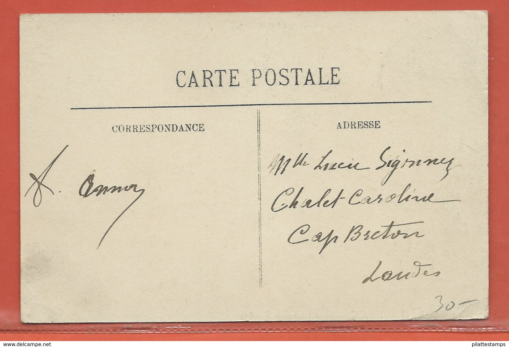 MONACO CARTE POSTALE AFFRANCHIE DE 1905 POUR CAP BRETON FRANCE - Brieven En Documenten