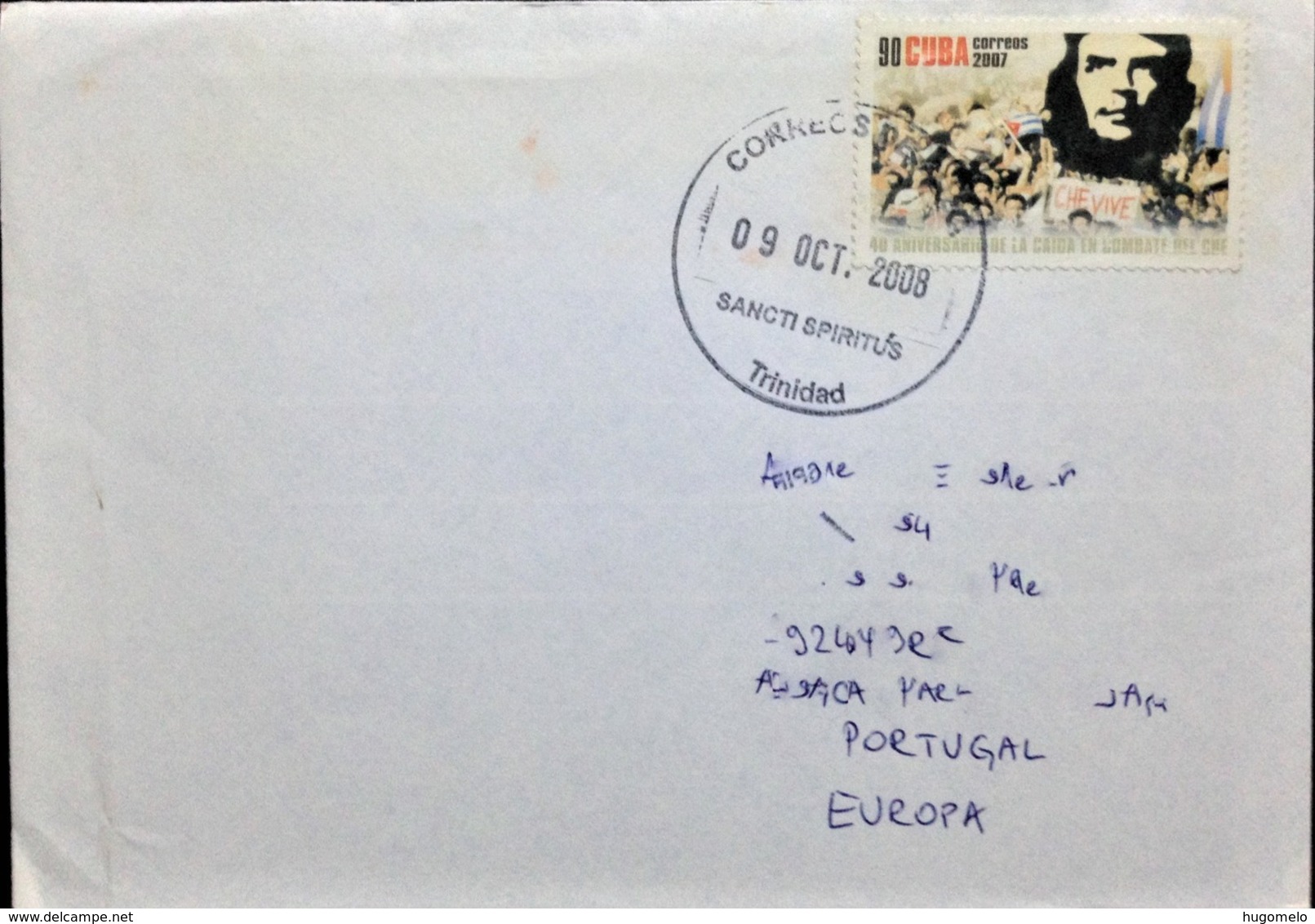 Cuba, Circulated Cover To Portugal, "Famous People", "Che Guevara", 2008 - Lettres & Documents