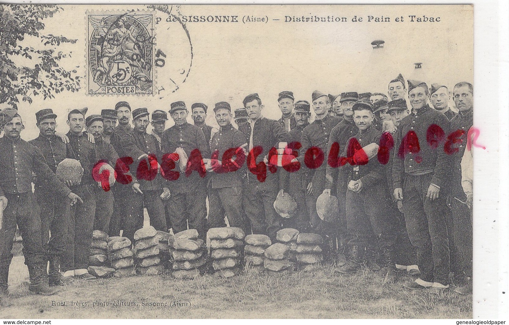 02- SISSONNE - DISTRIBUTION DE PAIN ET TABAC- REEDITION CARTE AUTREFOIS - AISNE - Sissonne