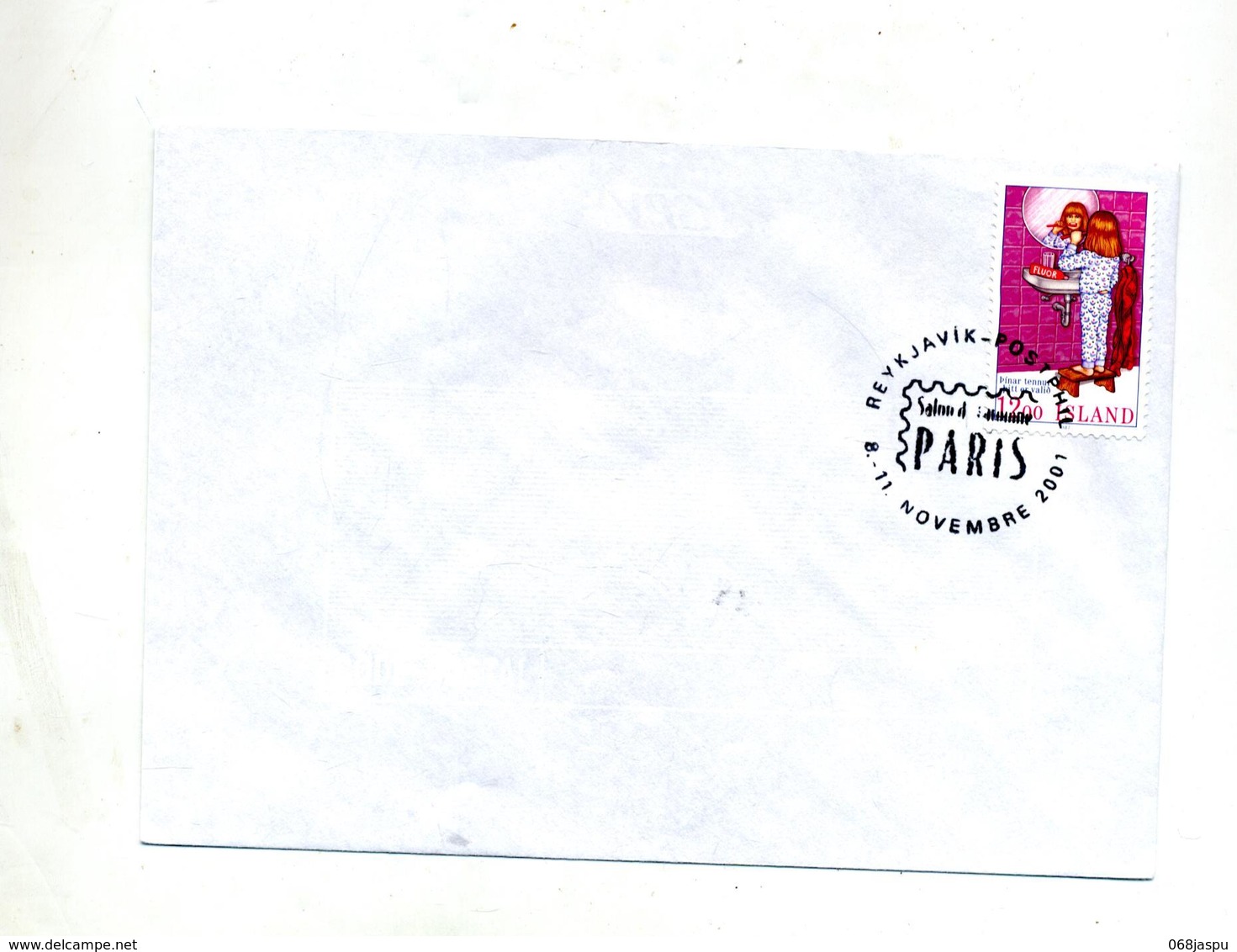 Lettre Cachet Paris Salon D'automne 2001  Sur Toilette  Dent - Lettres & Documents