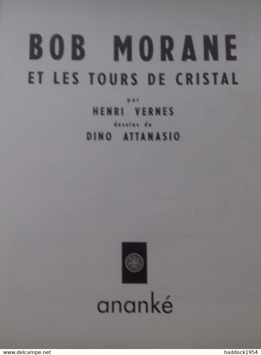 bob morane et les tours de cristal HENRI VERNES DINO ATTANASIO  ananke 2010