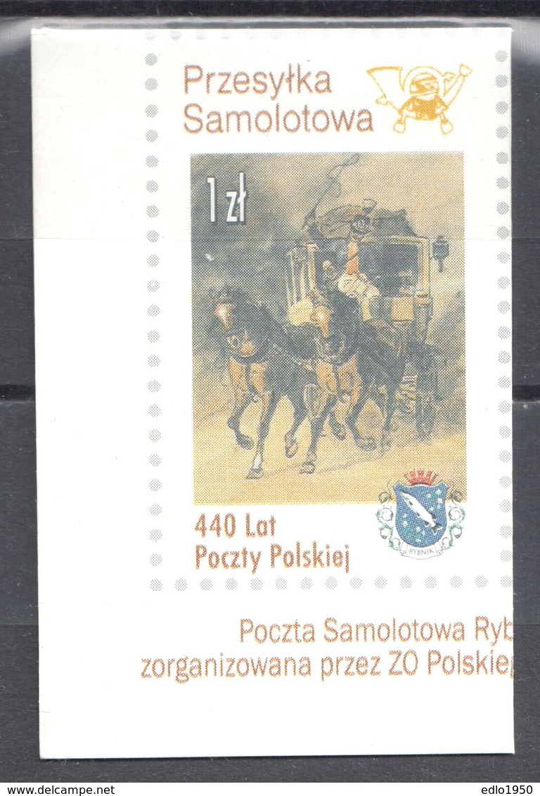 Poland 1998 - Plane Label  - Unused - Unclassified