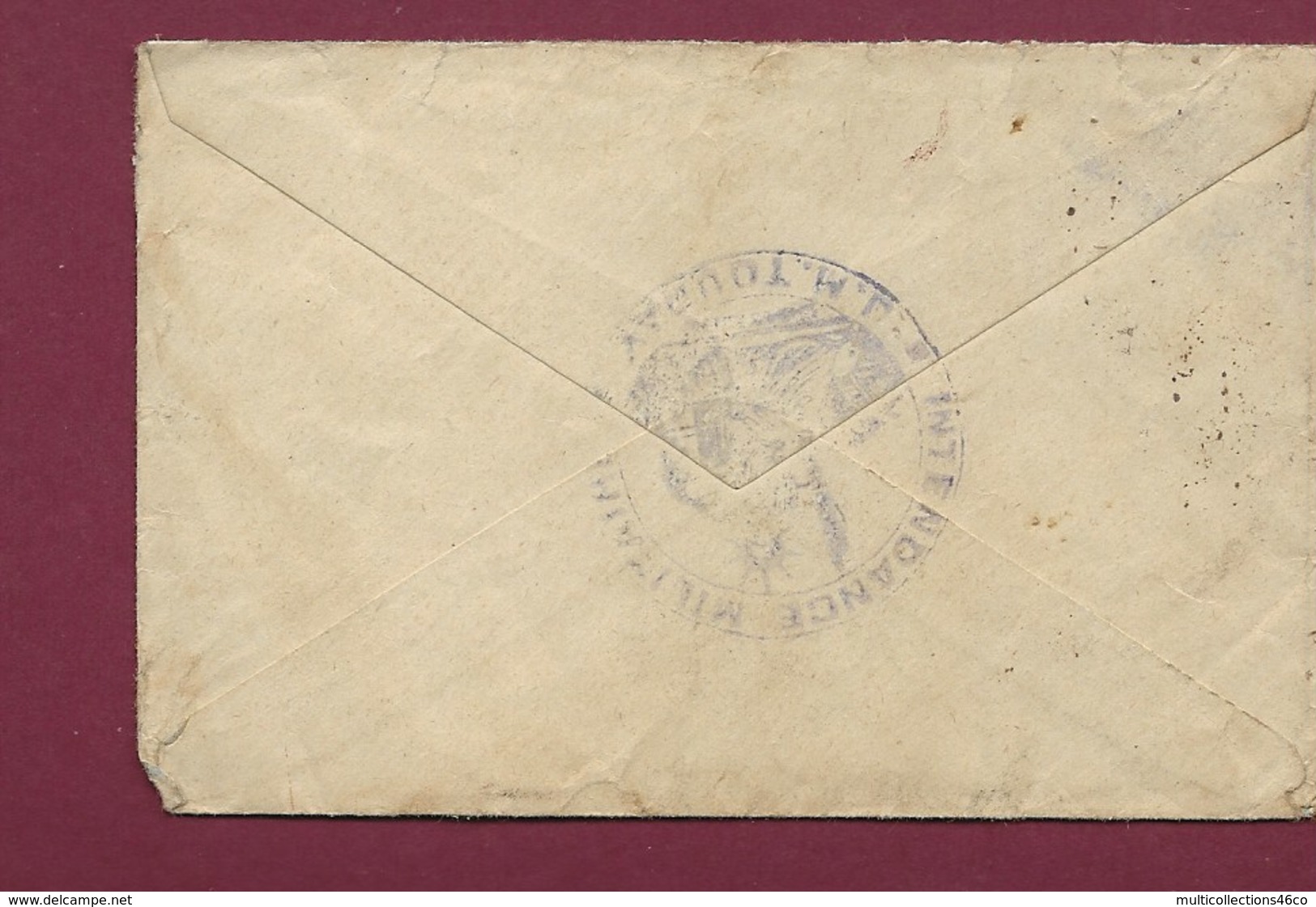 140320 - MILITARIA GUERRE Cachet CORPS DE DEBARQUEMENT DE CASABLANCA 1910 Le Sous Intendant TOURAY - Military Postmarks From 1900 (out Of Wars Periods)