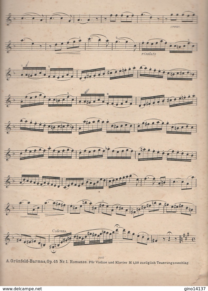 Spartito J.B. SINGLEE OUVRES POUR VIOLON ET PIANO ED BOTE & G. BOCK Berlin 1838 - Instruments à Vent