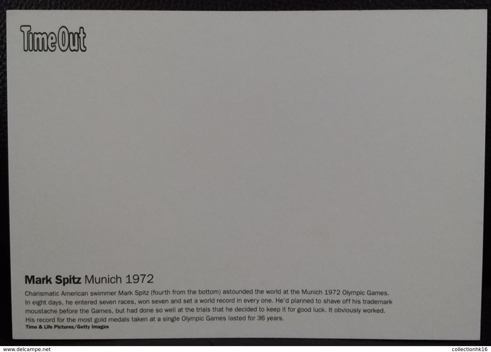 Olympic Games Sports Maximum Card 2015 Olympics Mark Spitz, Munich 1972, Hong Kong Swimming Type B - Cartoline Maximum