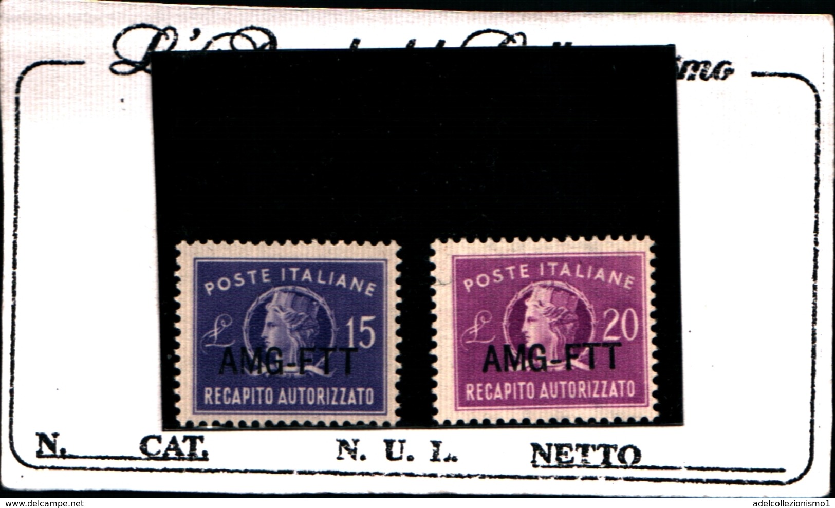 93430) ITALIA.- Trieste AMG-FTT- 1949-52 RECAPITO AUTORIZZATO 2 V. -Ruota-MNH** - Autres & Non Classés