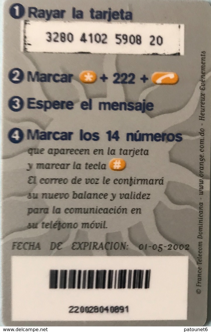 DOMINICAINE  -  Recharge ORANGE Card  -  275 + 25 Gratis - Dominicana