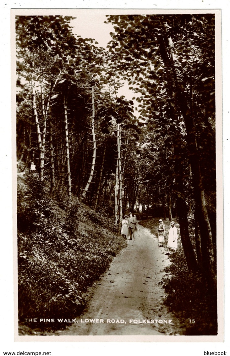 Ref 1348 - Early Real Photo Postcard - Walkers - Pine Walk - Lower Road Folkestone Kent - Folkestone
