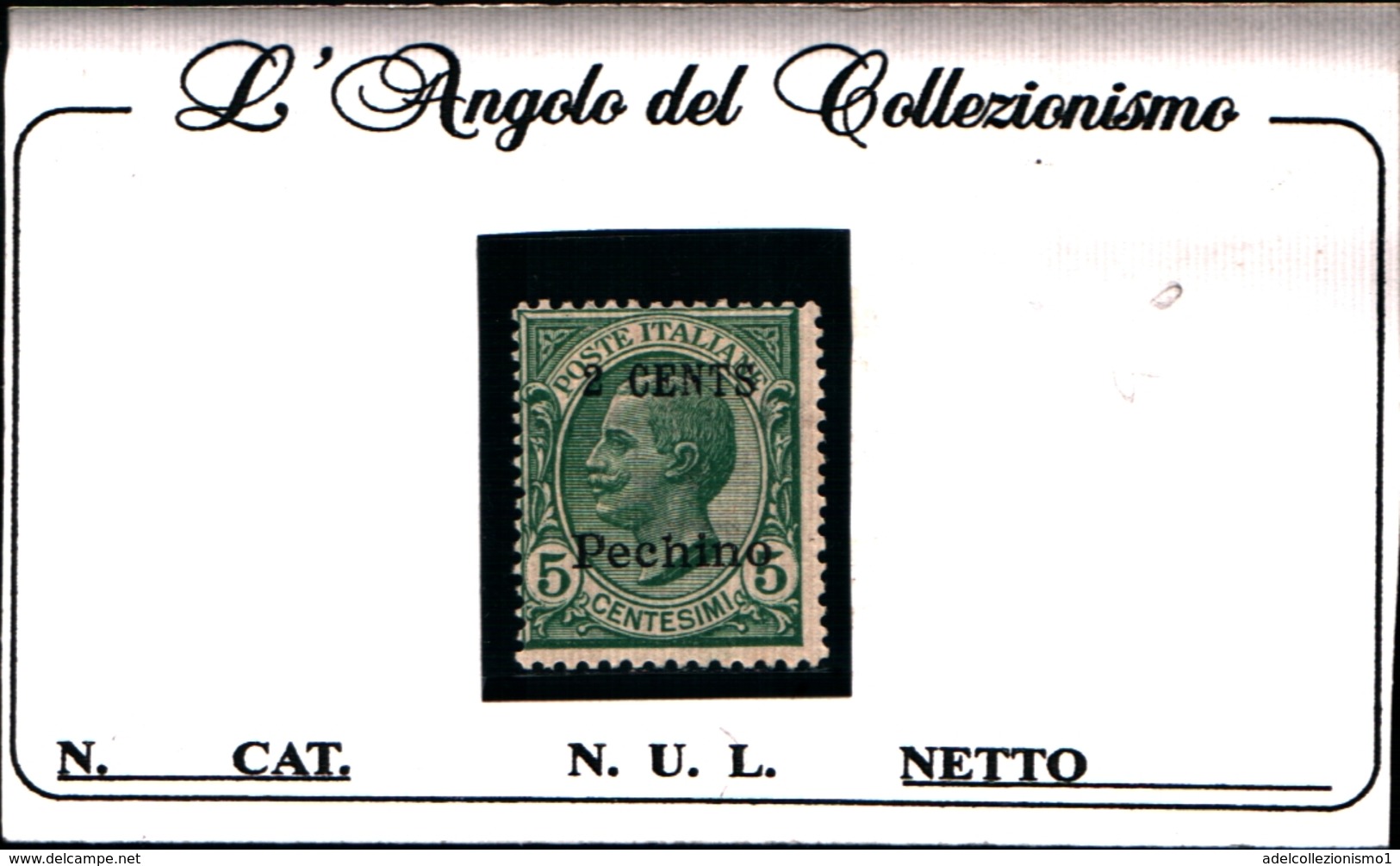 93527) ITALIA- 2 C. Su 5 C. Emissioni Ordinarie Sopras. Pechino E In Moneta Cinese (centesimi O Dollari) - 1918-MLH* - Pekin