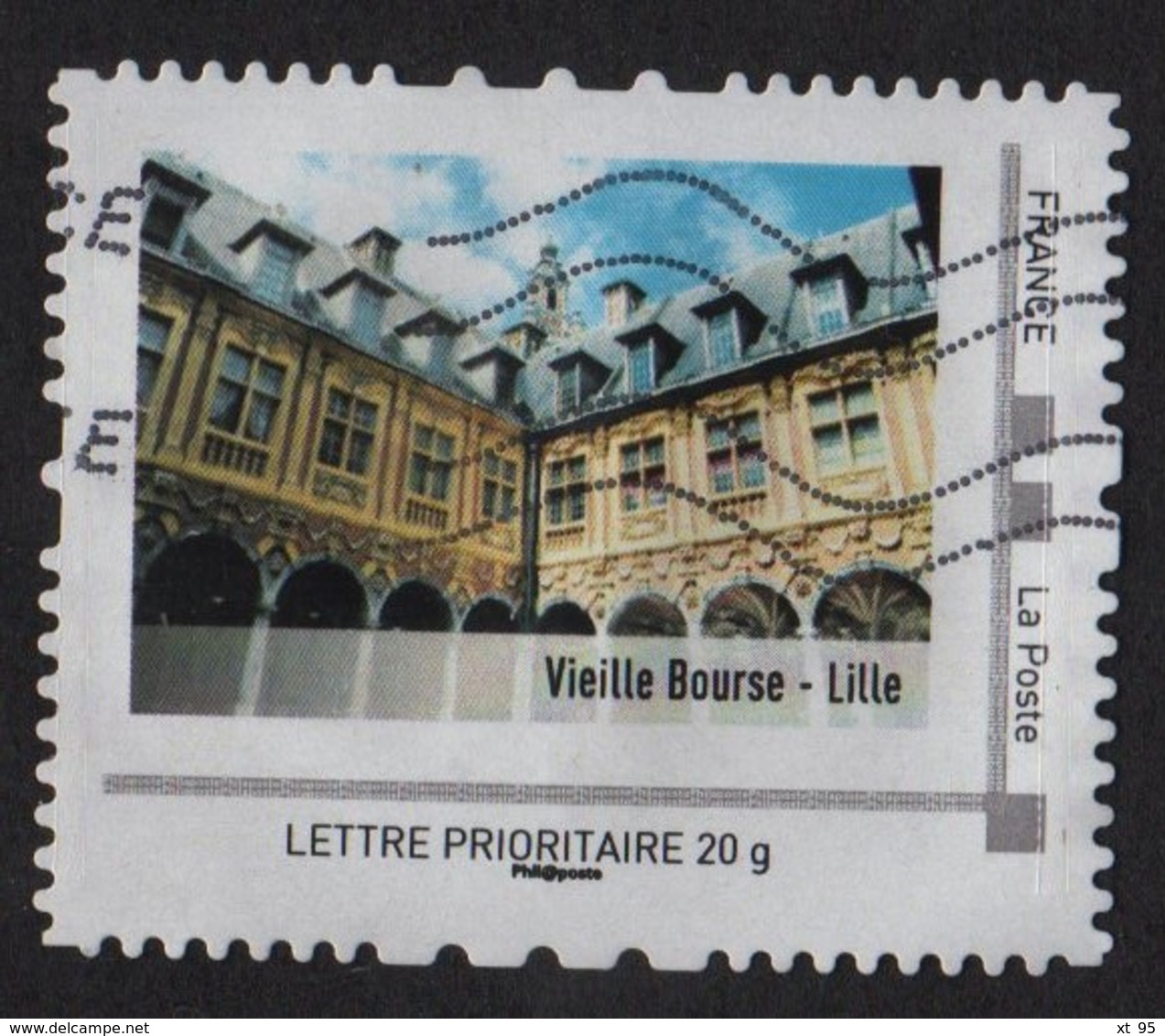 Timbre Personnalise Oblitere - Lettre Prioritaire - Lille - Vieille Bourse - Used Stamps