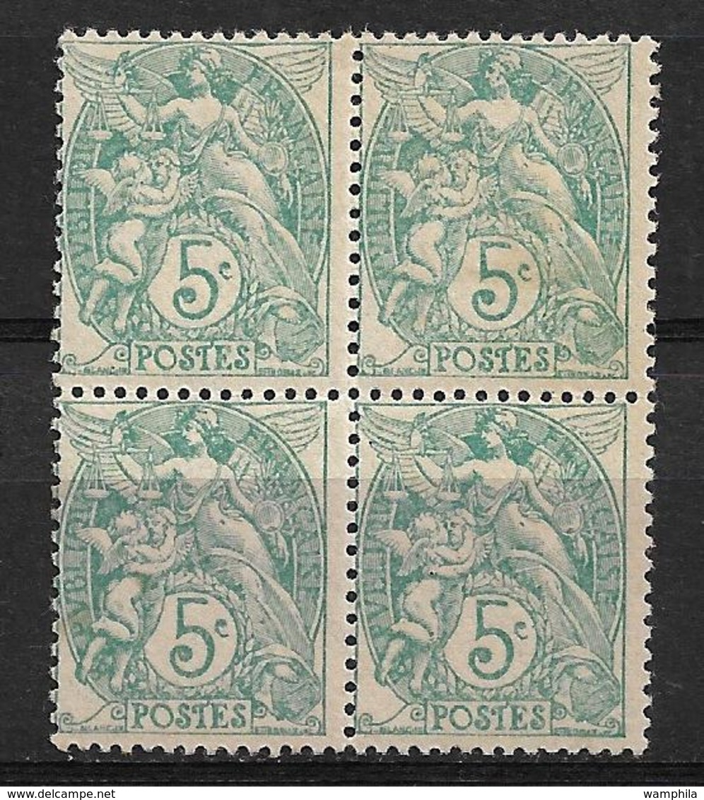 France N°111i**/* Un Bloc De 4 Recto Verso Cote 200€. - Unused Stamps