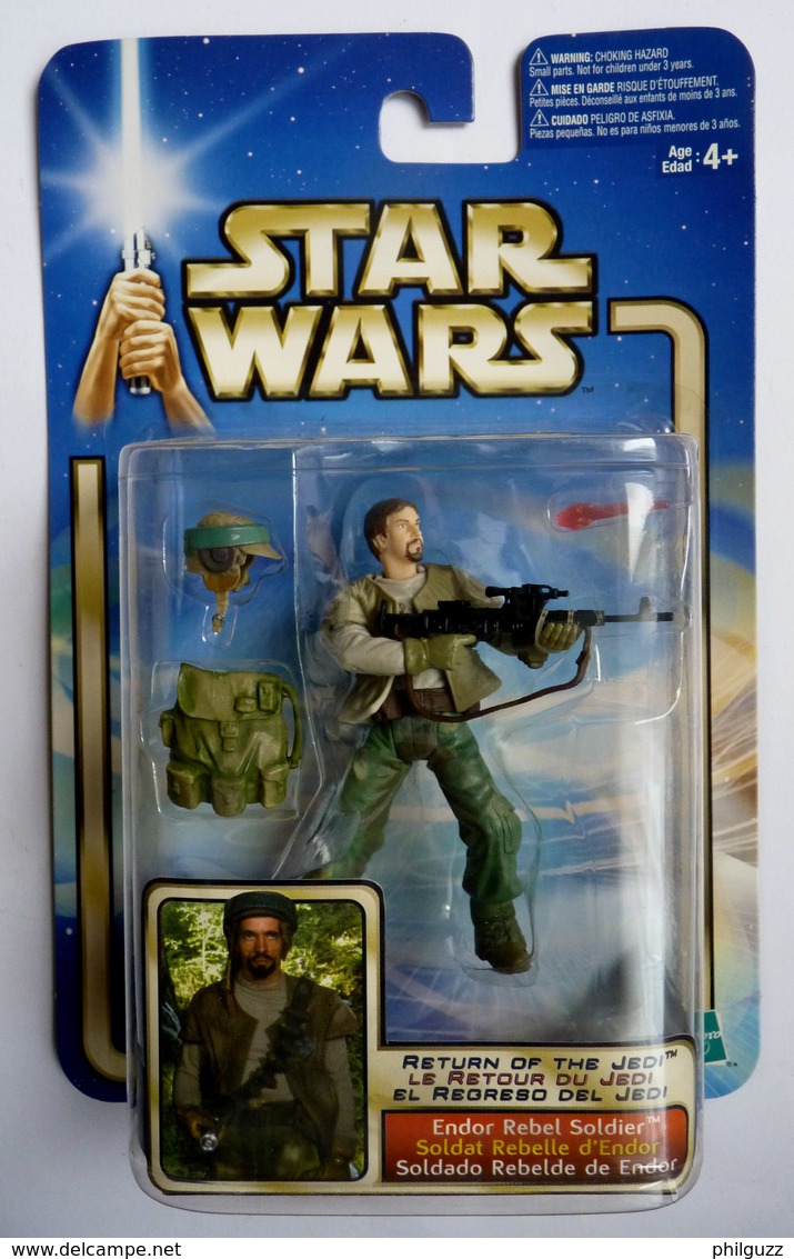 STAR WARS 2002 BLISTER EU FIGURINE STAR WARS ENDOR REBEL SOLDIER - Episode II