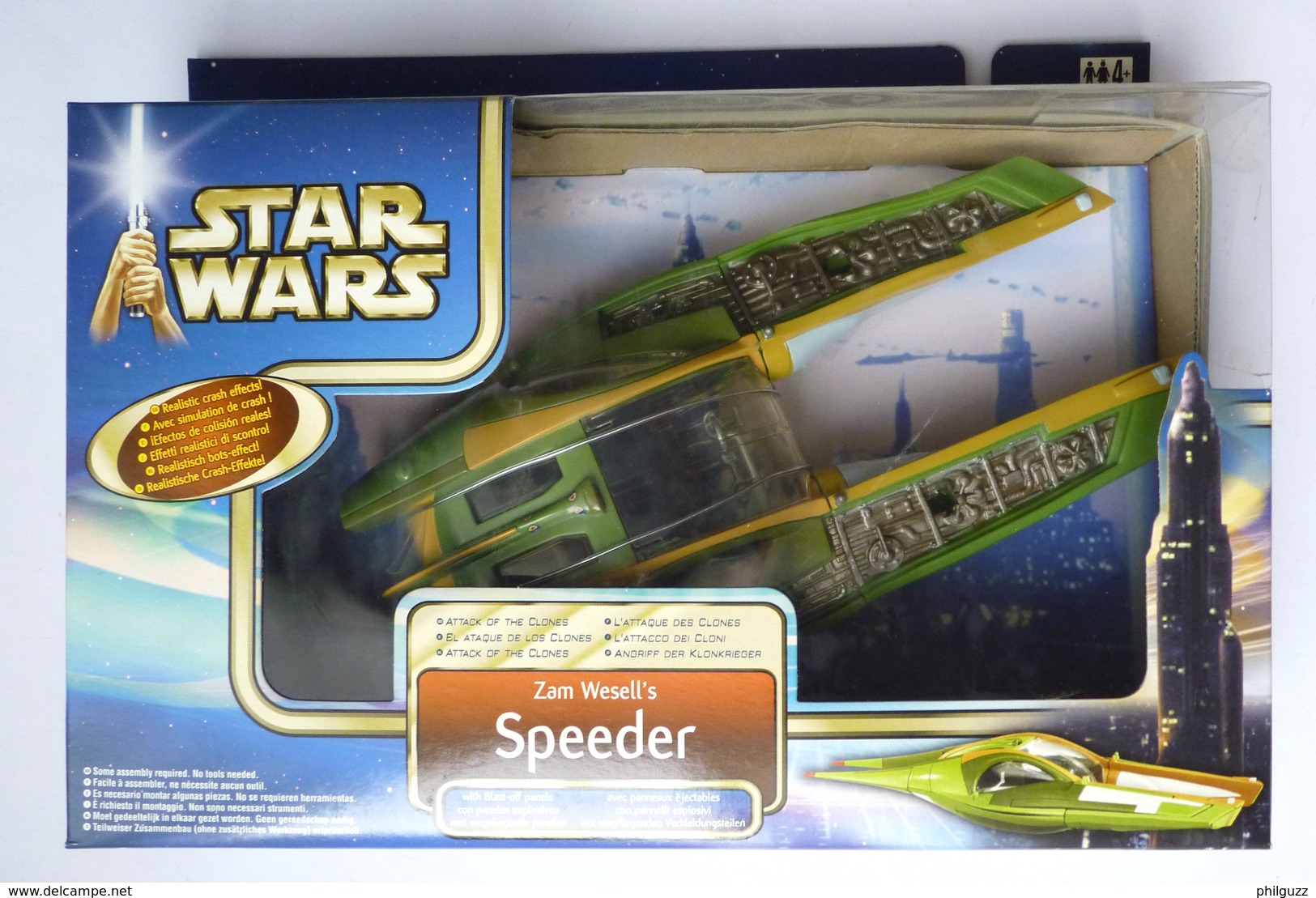 1 BOITE FIGURINE STAR WARS LA GUERRE DES ETOILES - VAISSEAU ZAM WESELL'S SPEEDER - Power Of The Force