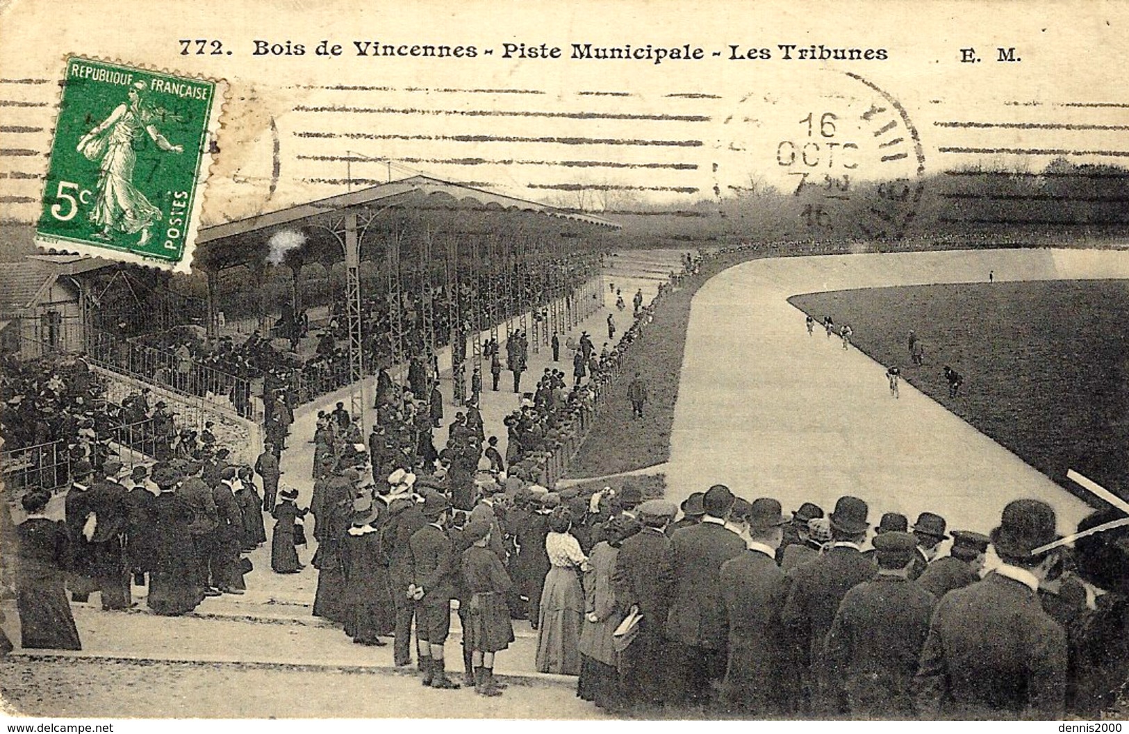 272- Bois De Vincennes ( Paris 12ème )Piste Municipale -les Tribunes -ed. E. M . - Climbing