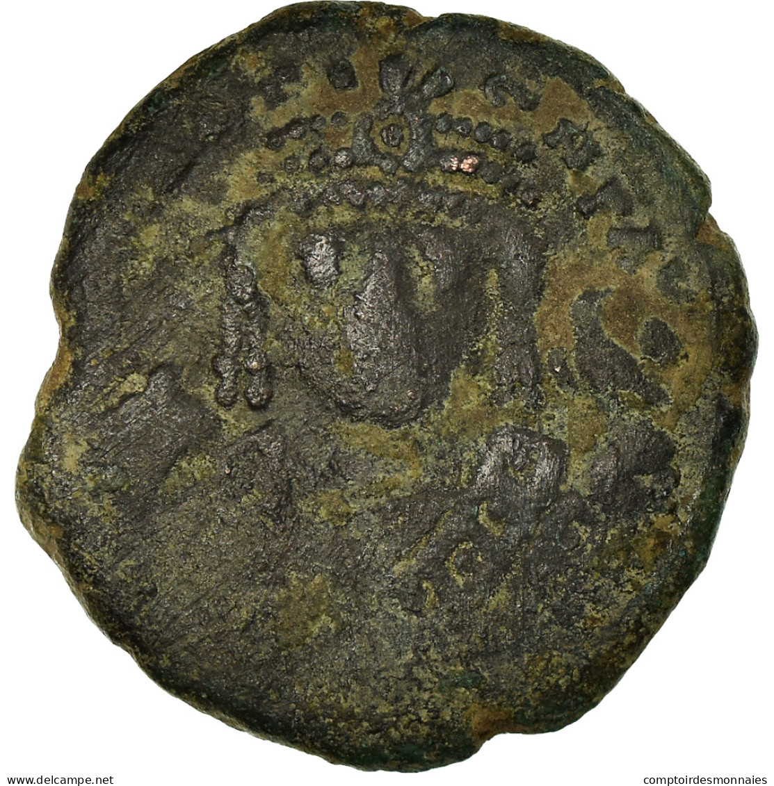 Monnaie, Maurice Tibère, Demi-Follis, 596-597, Antioche, TB+, Bronze, Sear:535 - Byzantine