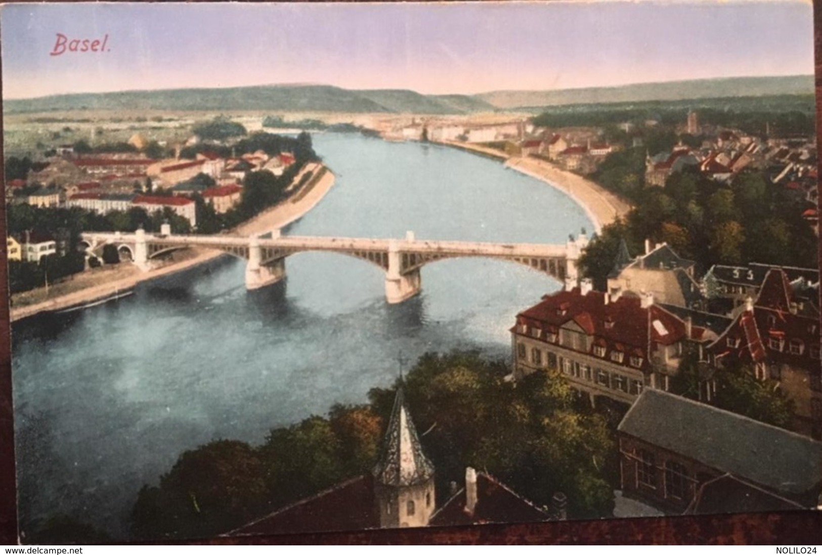 5 CPA CPSM, Basel, Bâle,Marktplatz, Les Trois Ponts Du Rhin, Teilansicht Mit Rahaus Un Münster, Kleinhüniger Rheinhafen - Basel