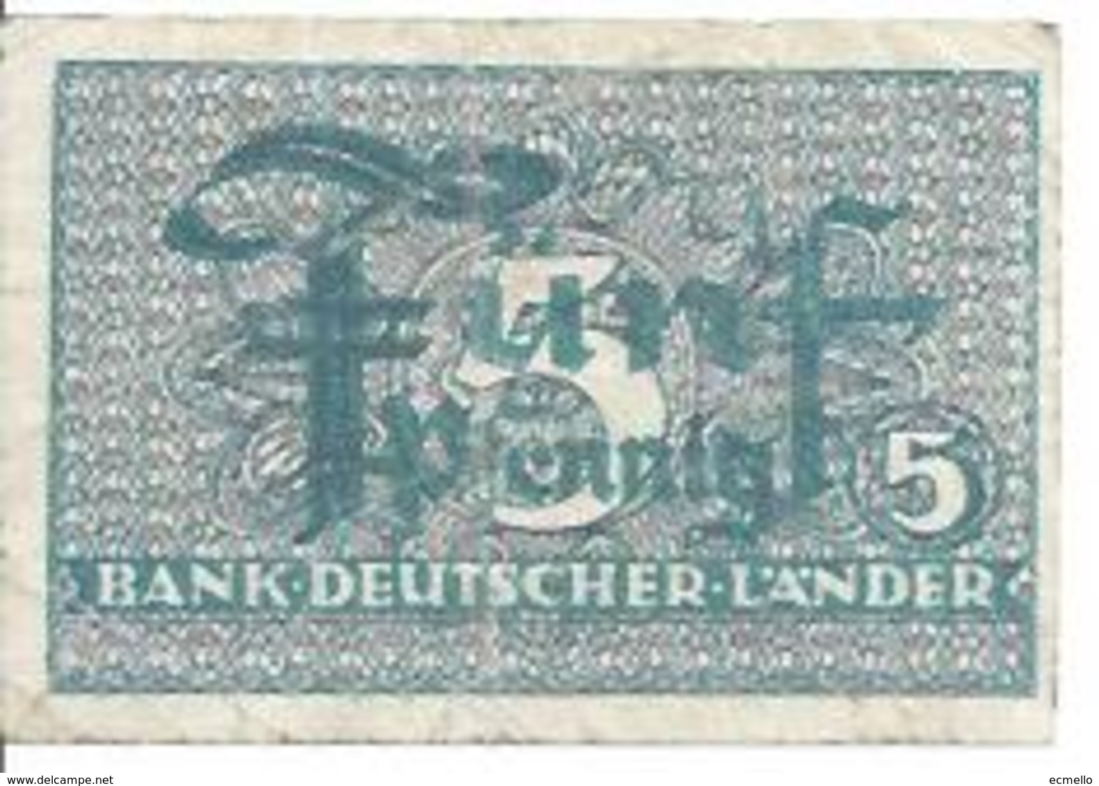GERMANY FED. REP.  P11 5 PFENNIG 1948 VF BANK DEUTSCHE LANDER - 5 Pfennig