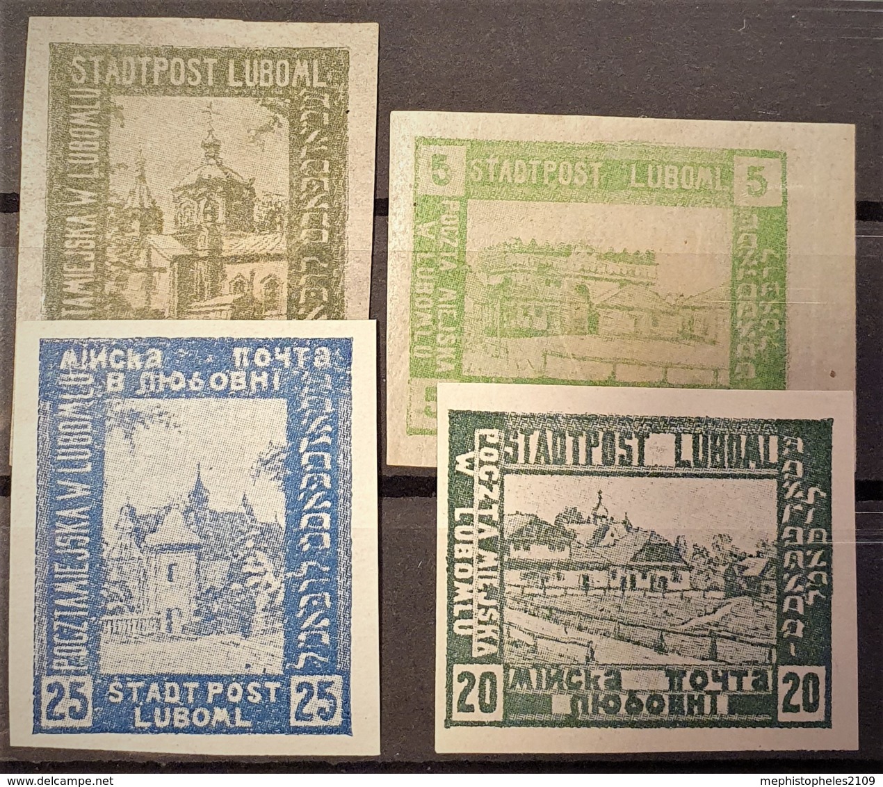 POLAND 1918 - MNH, MHN - Local Post - Stadtpost Luboml - 5g 20g 25g 50g - Neufs