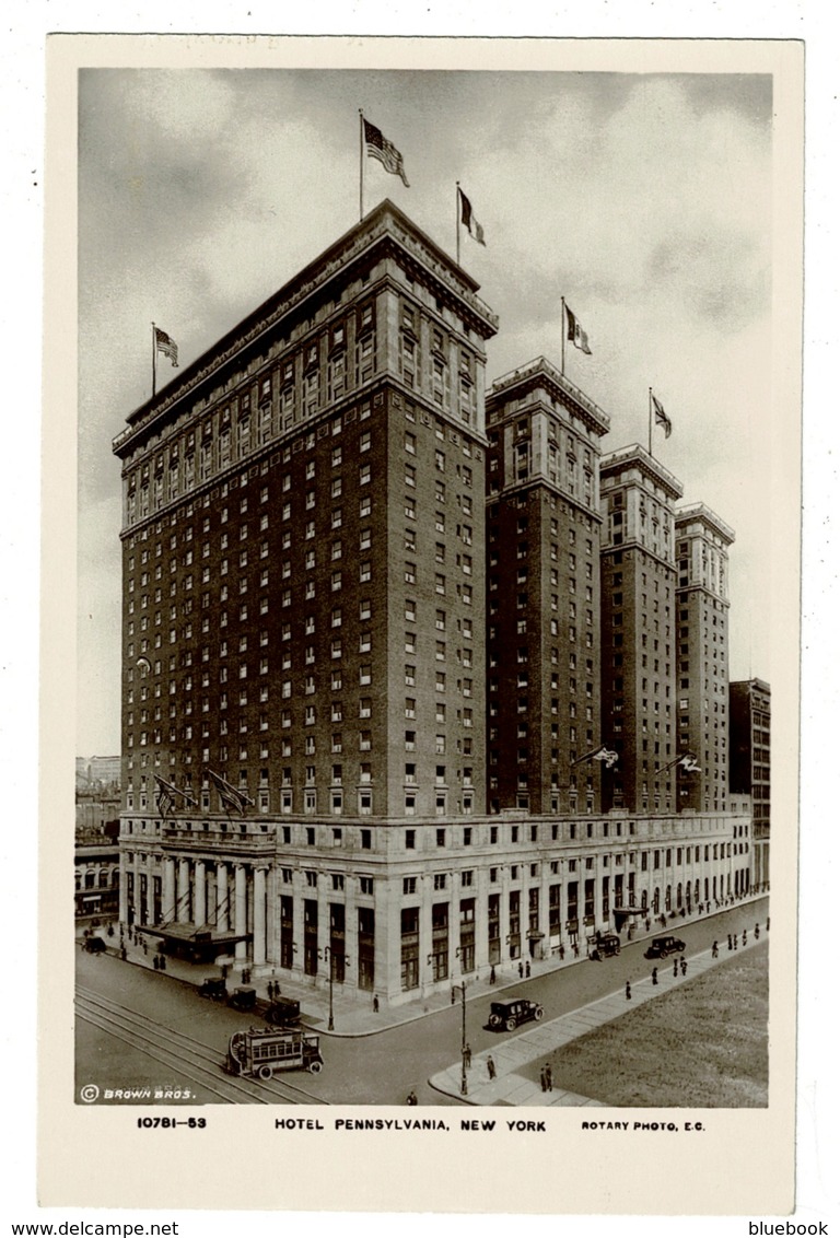 Ref 1351 - Early Real Photo Postcard - Hotel Pennsylvania - New York - USA - Bares, Hoteles Y Restaurantes